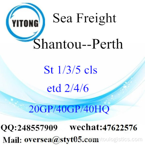 Shantou Port Sea Freight Shipping To Perth